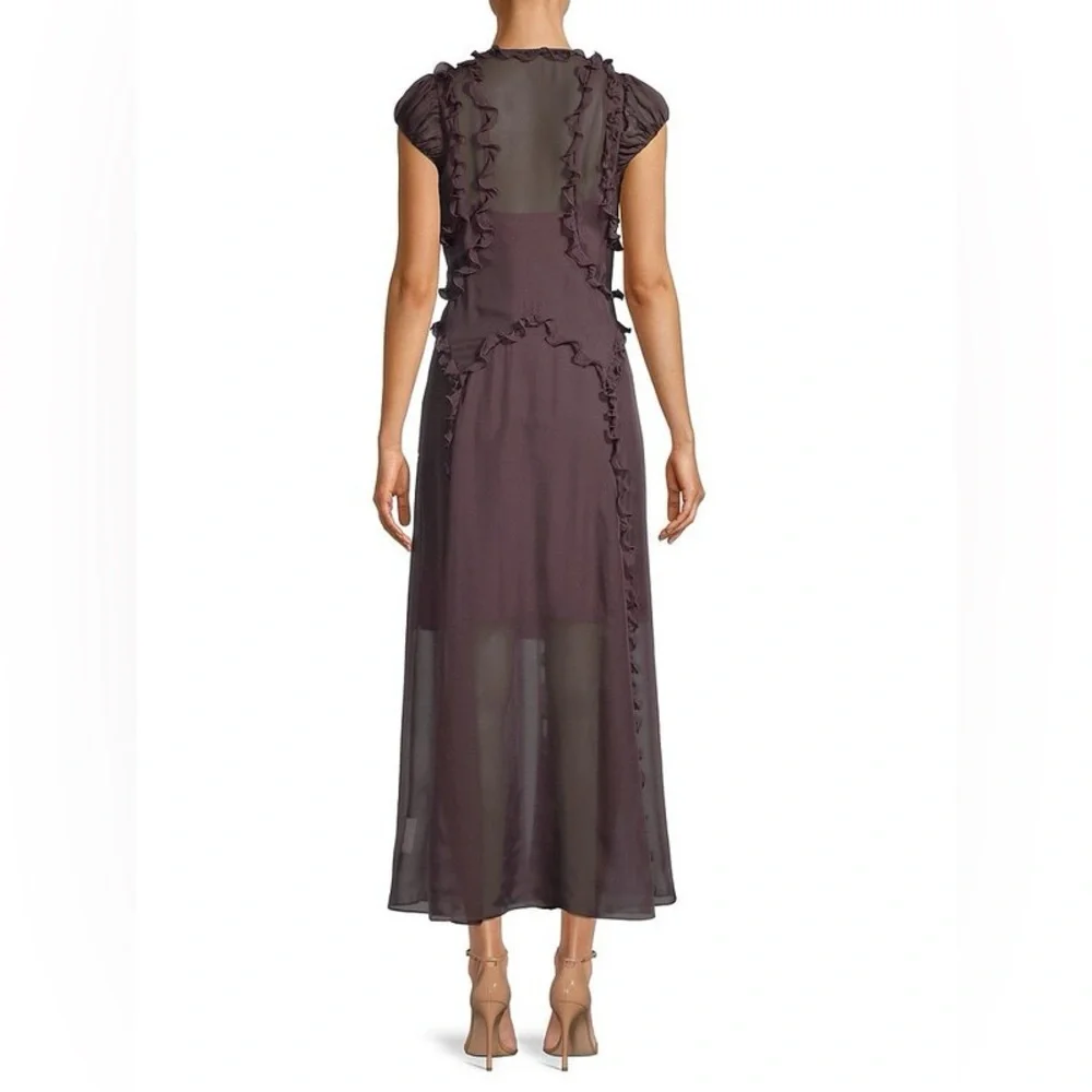 Rebecca Taylor Silk Ruffled Maxi Dress - Picture 5 of 13